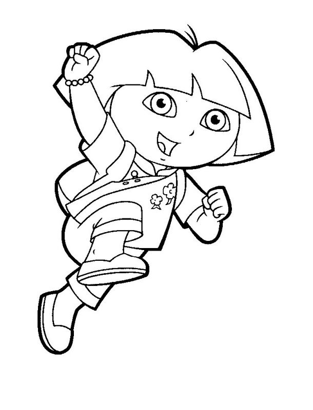 Dessin à colorier: Dora l'Exploratrice (Dessins Animés) #29990 - Coloriages à Imprimer Gratuits