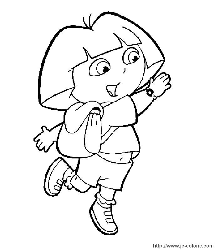 Dessin à colorier: Dora l'Exploratrice (Dessins Animés) #30024 - Coloriages à Imprimer Gratuits