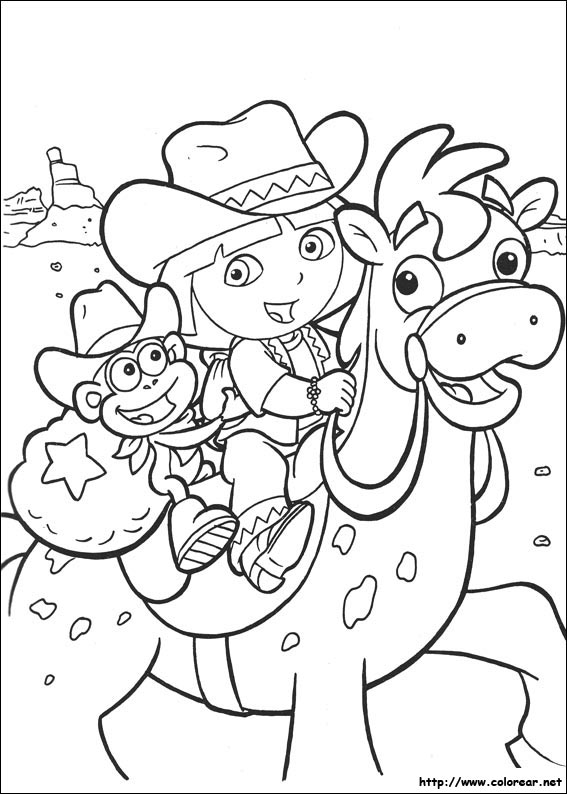 Dessin à colorier: Dora l'Exploratrice (Dessins Animés) #30048 - Coloriages à Imprimer Gratuits