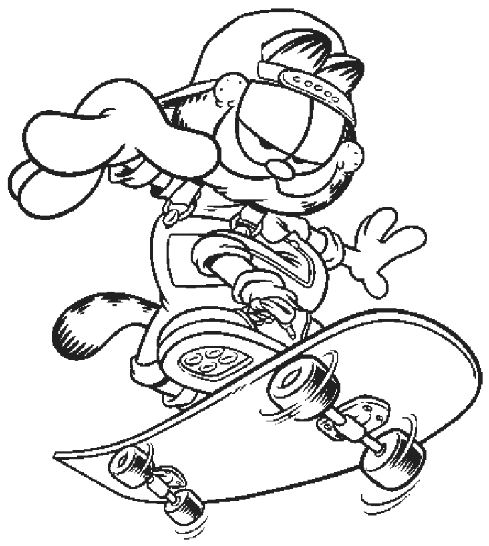 Dessin à colorier: Garfield (Dessins Animés) #26109 - Coloriages à Imprimer Gratuits
