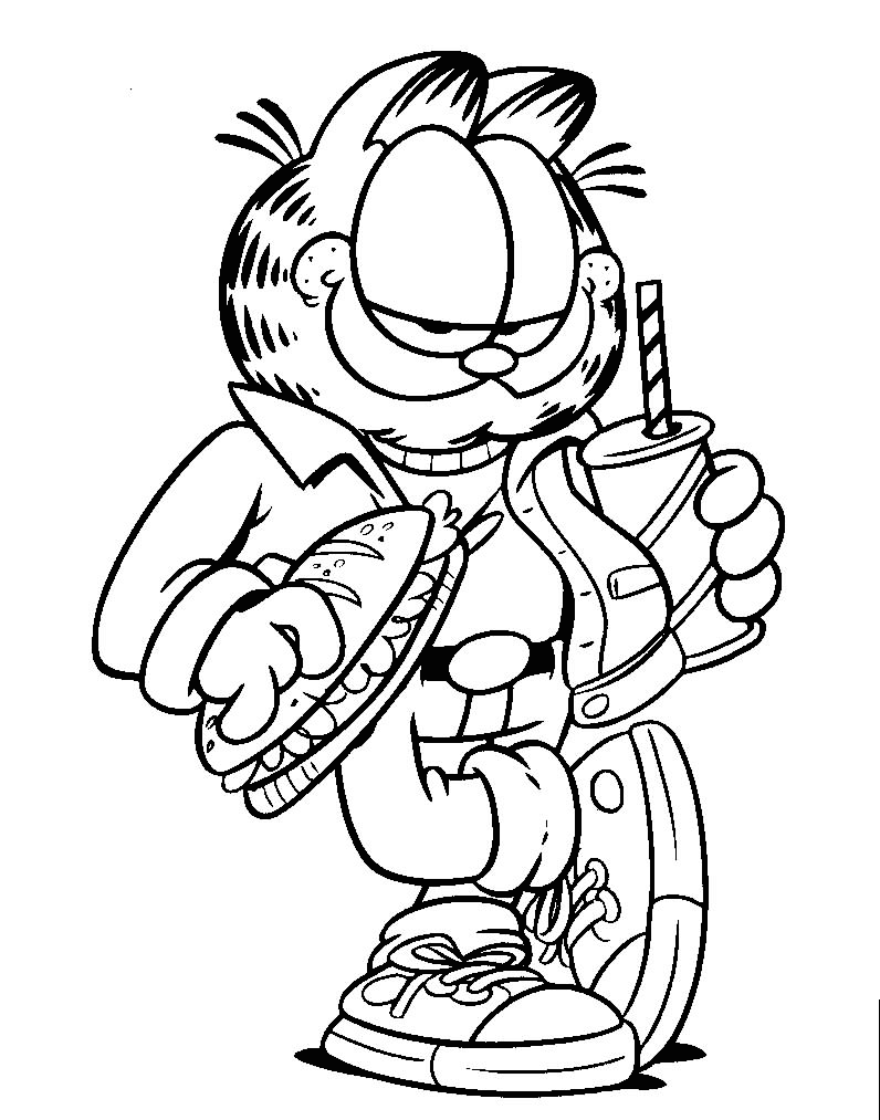 Dessin à colorier: Garfield (Dessins Animés) #26114 - Coloriages à Imprimer Gratuits