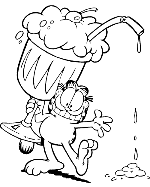 Dessin à colorier: Garfield (Dessins Animés) #26133 - Coloriages à Imprimer Gratuits