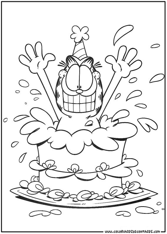 Dessin à colorier: Garfield (Dessins Animés) #26142 - Coloriages à Imprimer Gratuits