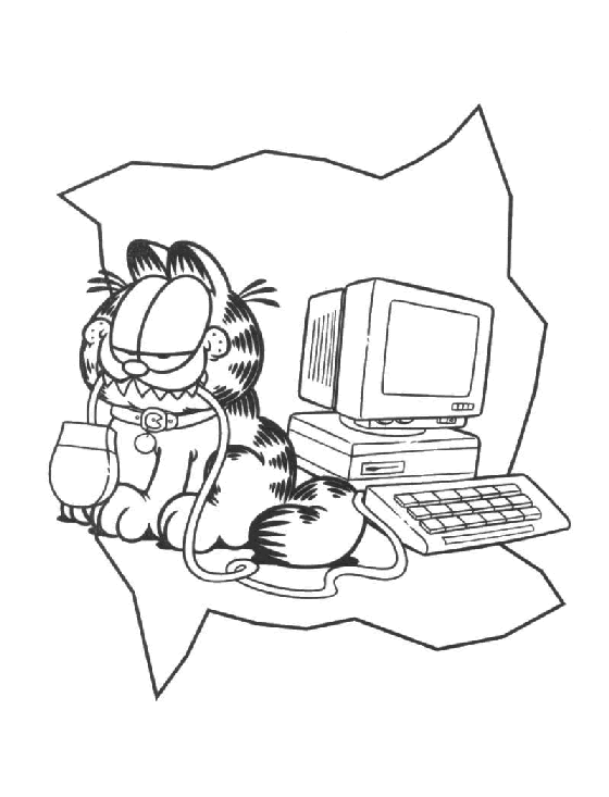 Dessin à colorier: Garfield (Dessins Animés) #26166 - Coloriages à Imprimer Gratuits