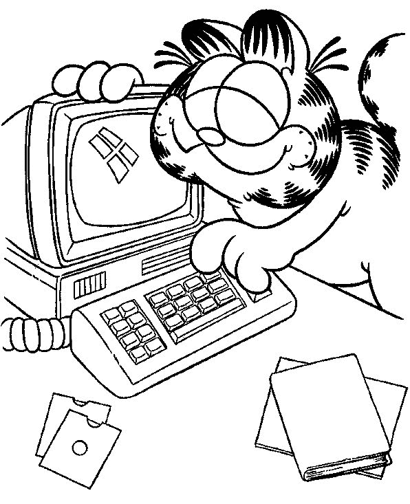 Dessin à colorier: Garfield (Dessins Animés) #26194 - Coloriages à Imprimer Gratuits