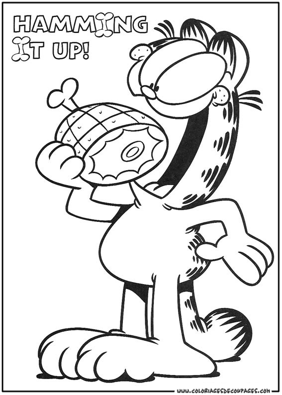 Dessin à colorier: Garfield (Dessins Animés) #26204 - Coloriages à Imprimer Gratuits