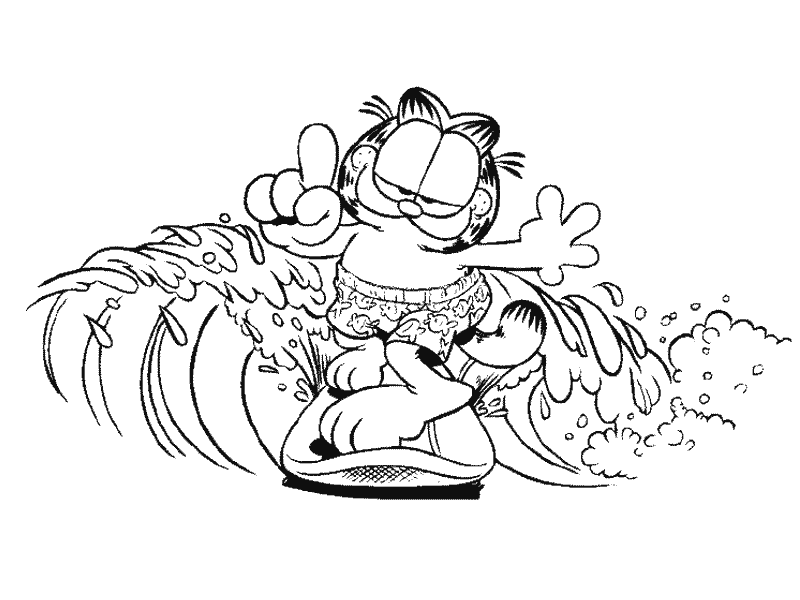 Dessin à colorier: Garfield (Dessins Animés) #26214 - Coloriages à Imprimer Gratuits