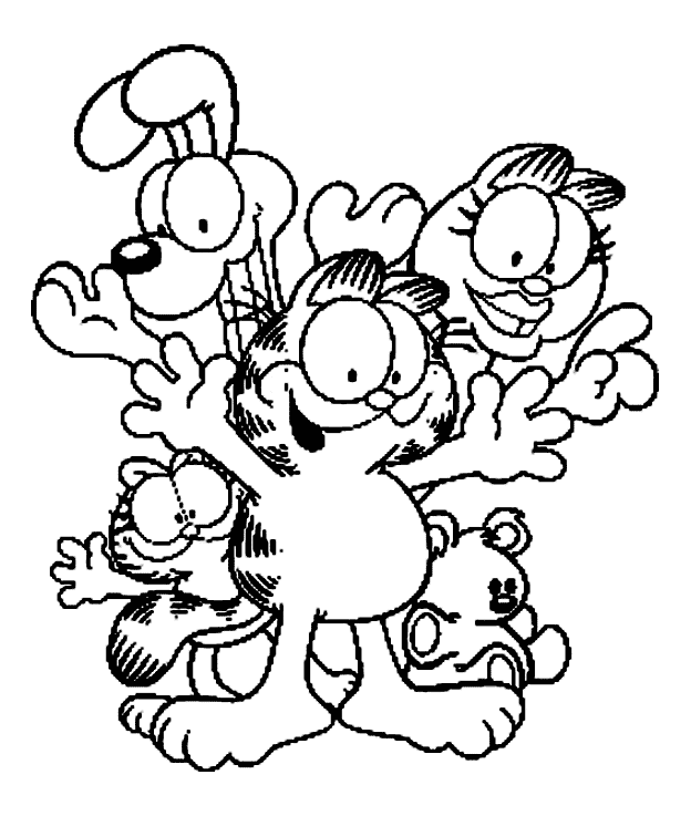 Dessin à colorier: Garfield (Dessins Animés) #26216 - Coloriages à Imprimer Gratuits