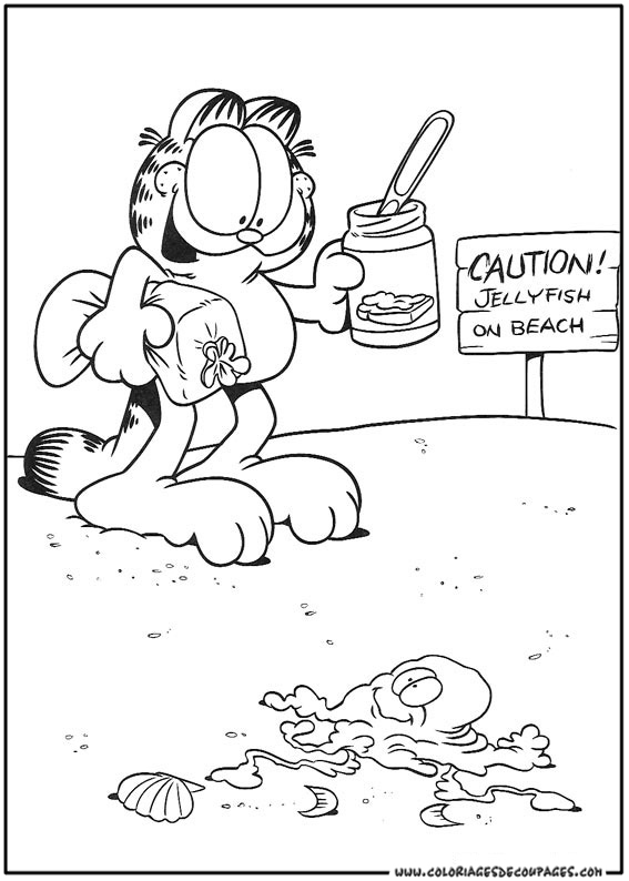 Dessin à colorier: Garfield (Dessins Animés) #26226 - Coloriages à Imprimer Gratuits