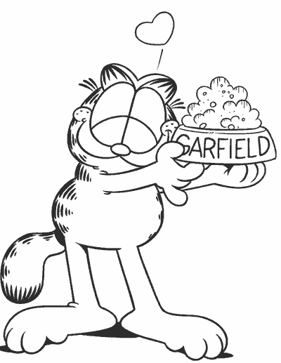 Dessin à colorier: Garfield (Dessins Animés) #26230 - Coloriages à Imprimer Gratuits