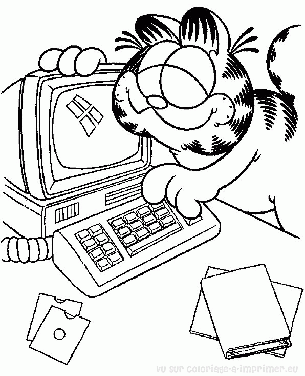 Dessin à colorier: Garfield (Dessins Animés) #26258 - Coloriages à Imprimer Gratuits