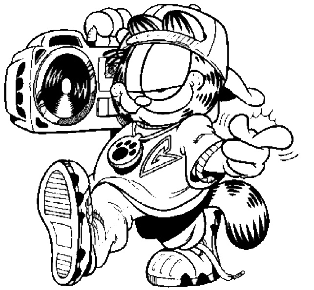 Dessin à colorier: Garfield (Dessins Animés) #26271 - Coloriages à Imprimer Gratuits