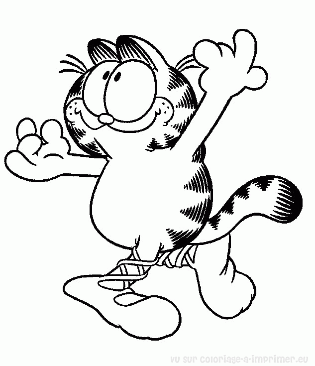 Dessin à colorier: Garfield (Dessins Animés) #26272 - Coloriages à Imprimer Gratuits