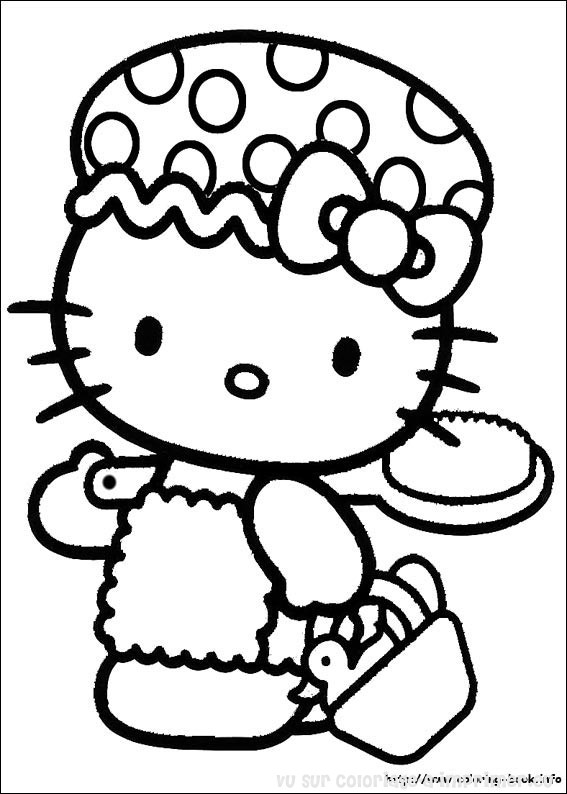 Dessin à colorier: Hello Kitty (Dessins Animés) #36732 - Coloriages à Imprimer Gratuits