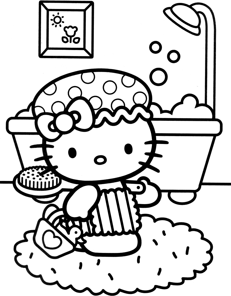 Dessin à colorier: Hello Kitty (Dessins Animés) #36742 - Coloriages à Imprimer Gratuits