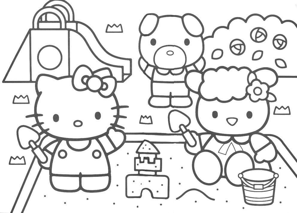 Dessin à colorier: Hello Kitty (Dessins Animés) #36752 - Coloriages à Imprimer Gratuits