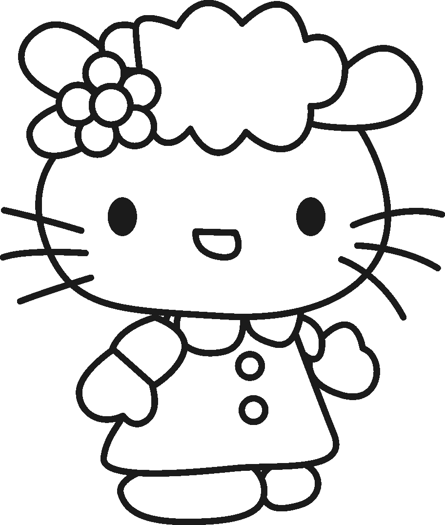 Dessin à colorier: Hello Kitty (Dessins Animés) #36757 - Coloriages à Imprimer Gratuits