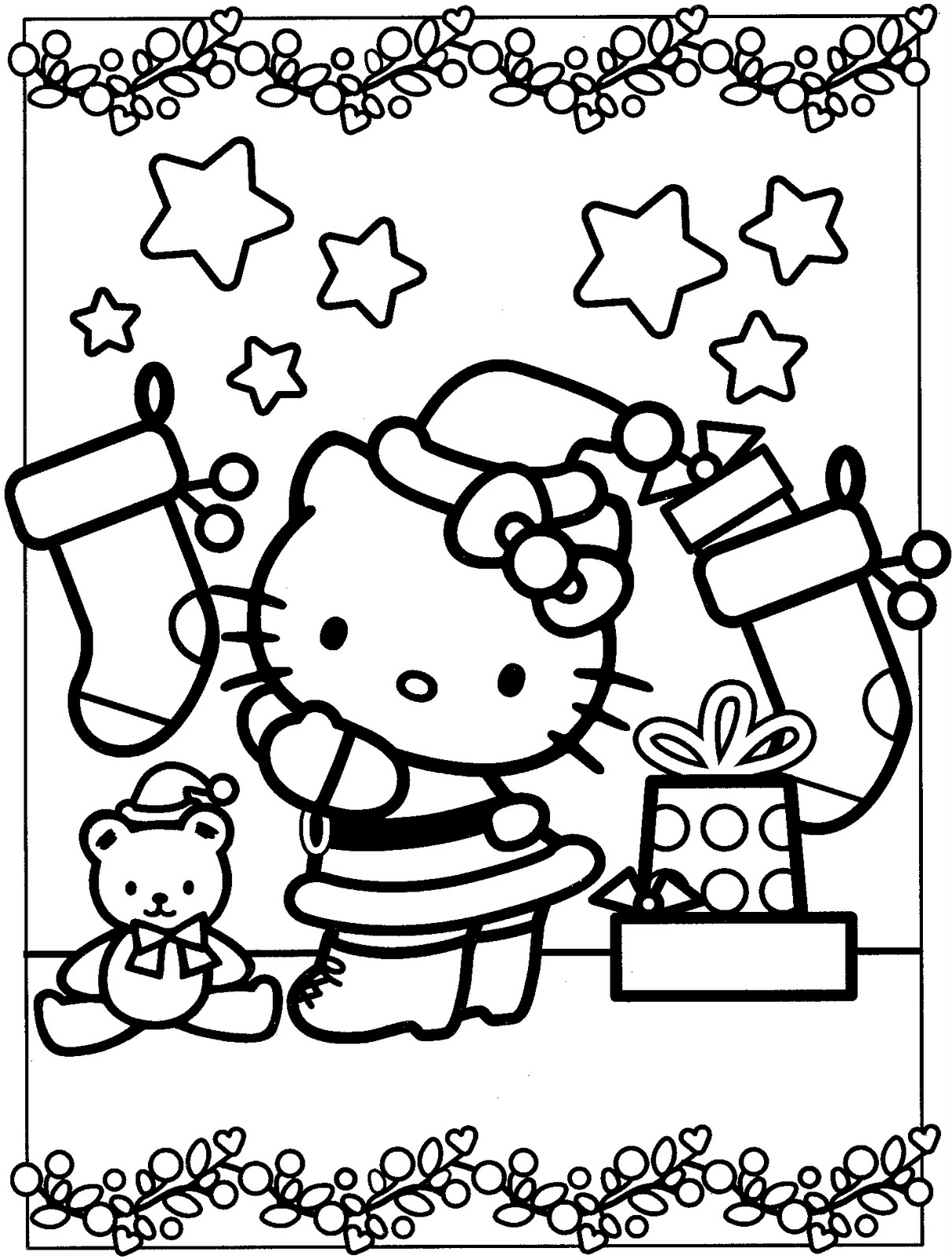 Dessin à colorier: Hello Kitty (Dessins Animés) #36758 - Coloriages à Imprimer Gratuits