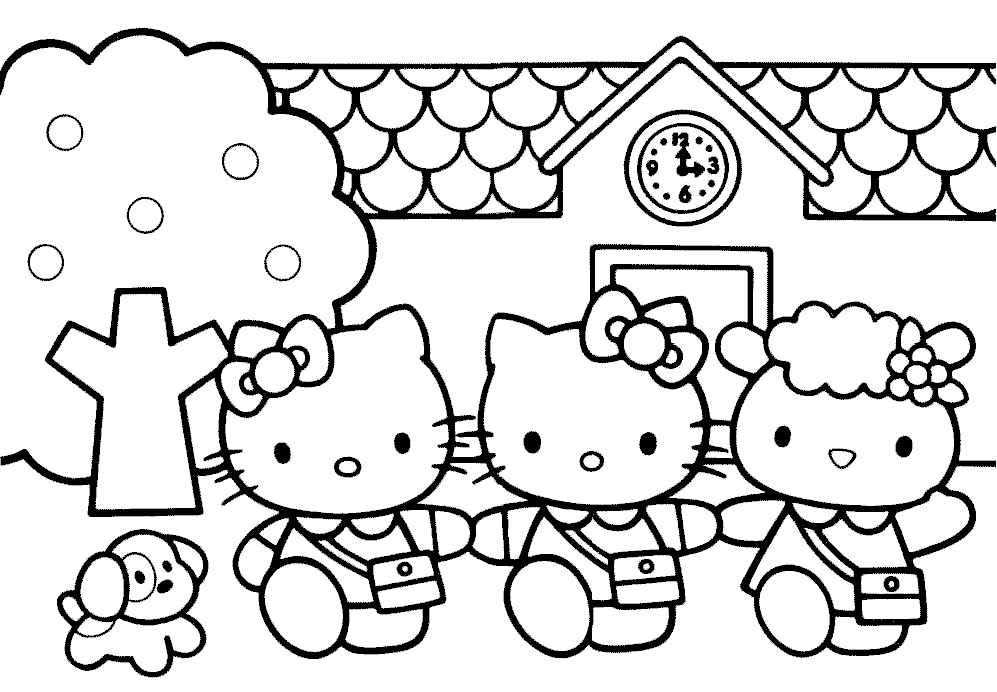 Dessin à colorier: Hello Kitty (Dessins Animés) #36762 - Coloriages à Imprimer Gratuits