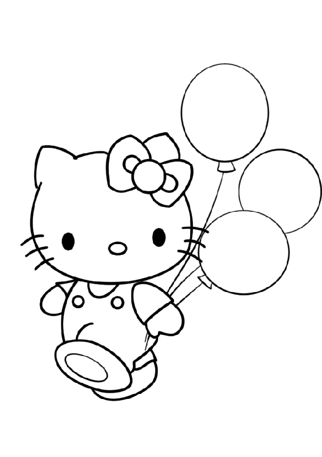 Dessin à colorier: Hello Kitty (Dessins Animés) #36763 - Coloriages à Imprimer Gratuits