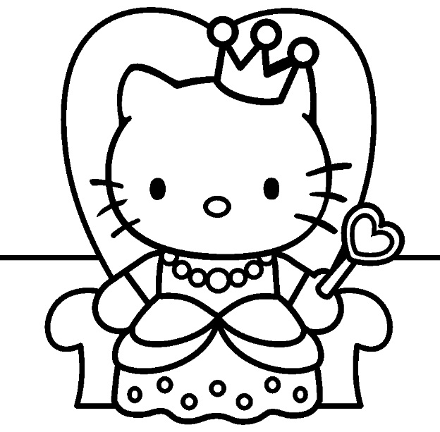 Dessin à colorier: Hello Kitty (Dessins Animés) #36772 - Coloriages à Imprimer Gratuits