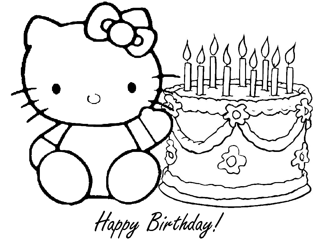 Dessin à colorier: Hello Kitty (Dessins Animés) #36810 - Coloriages à Imprimer Gratuits