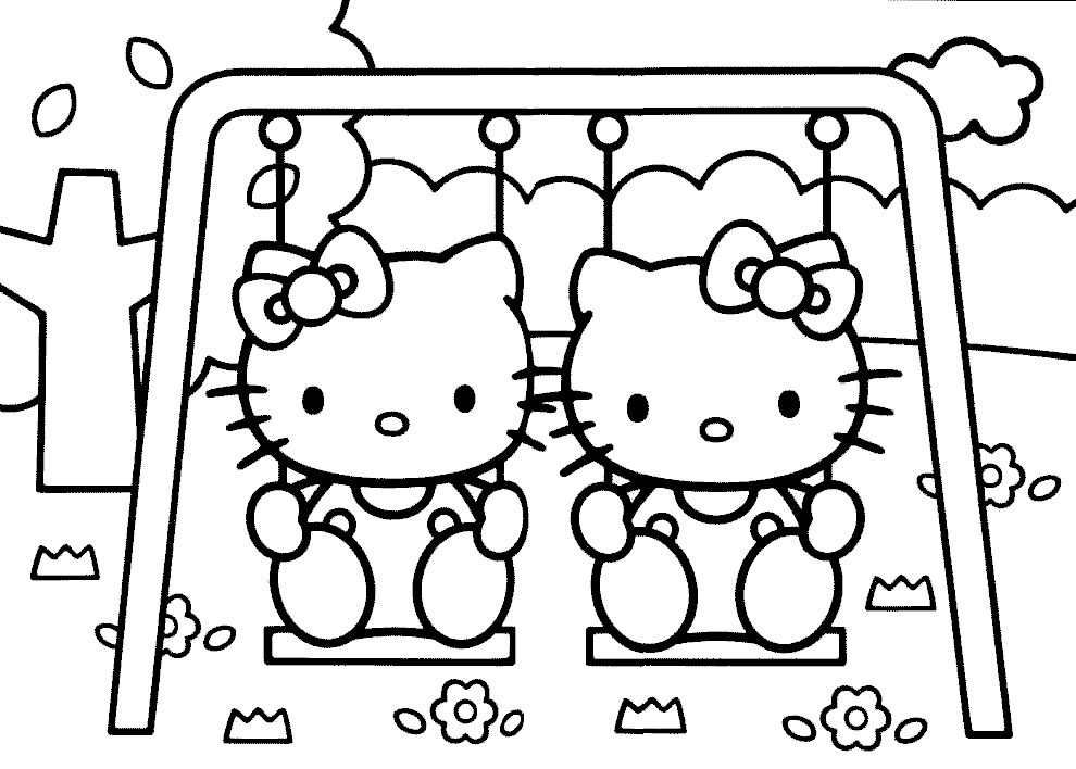 Dessin à colorier: Hello Kitty (Dessins Animés) #36813 - Coloriages à Imprimer Gratuits