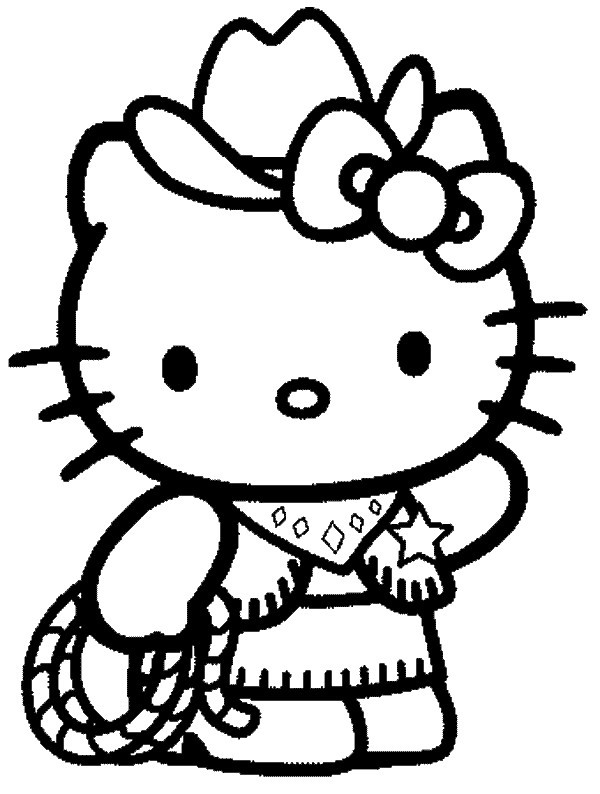 Dessin à colorier: Hello Kitty (Dessins Animés) #36850 - Coloriages à Imprimer Gratuits