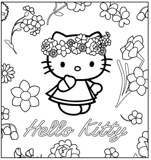 Dessin à colorier: Hello Kitty (Dessins Animés) #36858 - Coloriages à Imprimer Gratuits