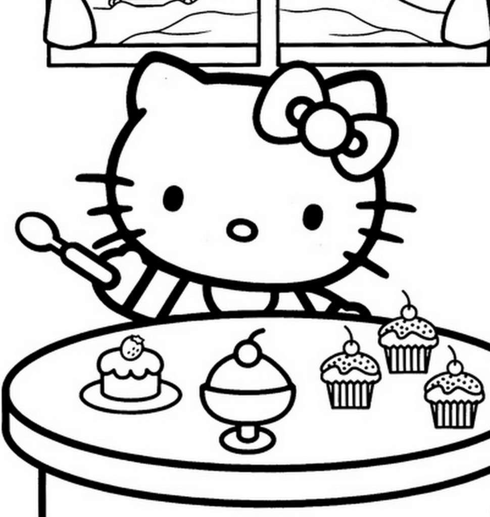 Dessin à colorier: Hello Kitty (Dessins Animés) #36925 - Coloriages à Imprimer Gratuits