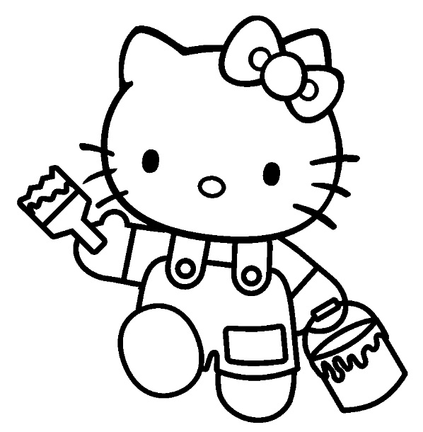 Dessin à colorier: Hello Kitty (Dessins Animés) #36984 - Coloriages à Imprimer Gratuits