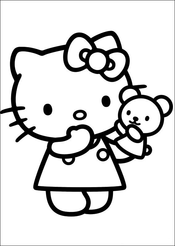 Dessin à colorier: Hello Kitty (Dessins Animés) #36986 - Coloriages à Imprimer Gratuits