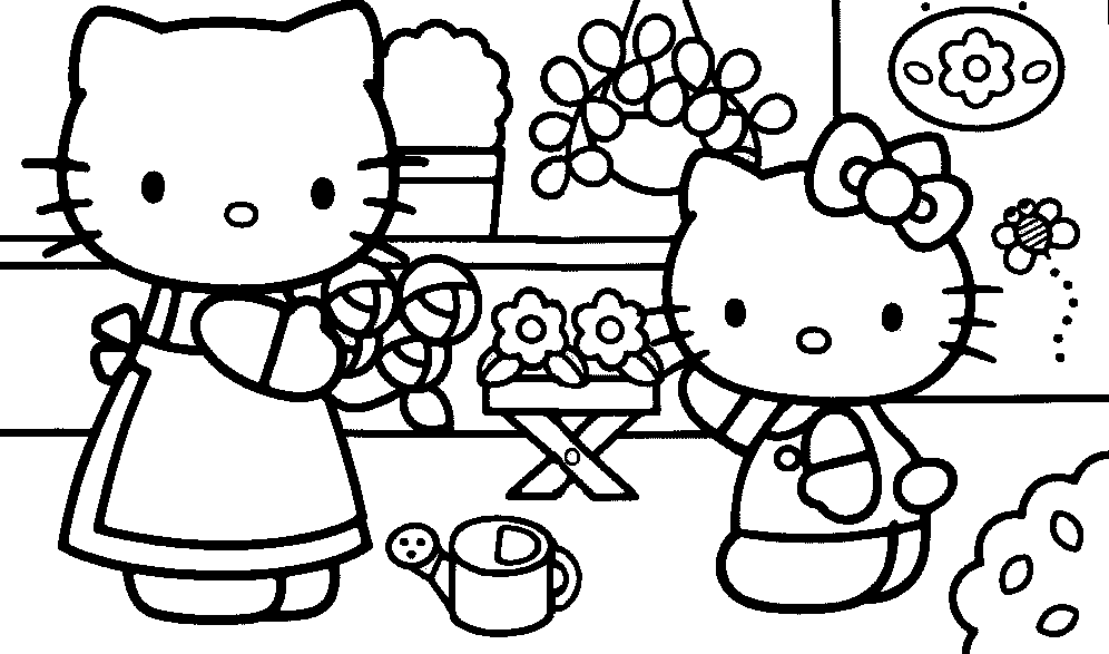 Dessin à colorier: Hello Kitty (Dessins Animés) #36988 - Coloriages à Imprimer Gratuits