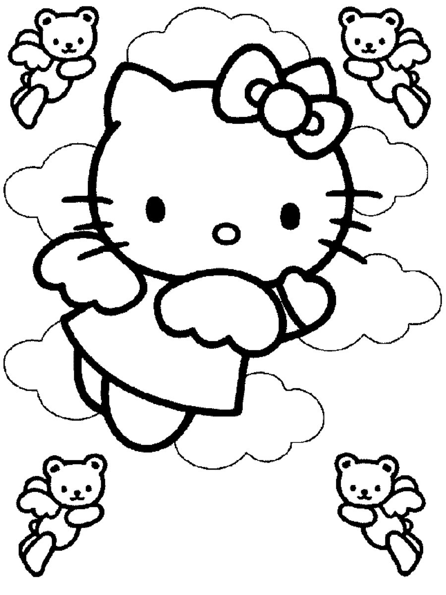 Dessin à colorier: Hello Kitty (Dessins Animés) #37047 - Coloriages à Imprimer Gratuits