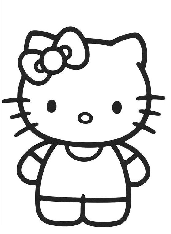 Dessin à colorier: Hello Kitty (Dessins Animés) #37049 - Coloriages à Imprimer Gratuits
