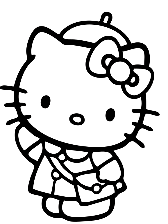 Dessin à colorier: Hello Kitty (Dessins Animés) #37061 - Coloriages à Imprimer Gratuits