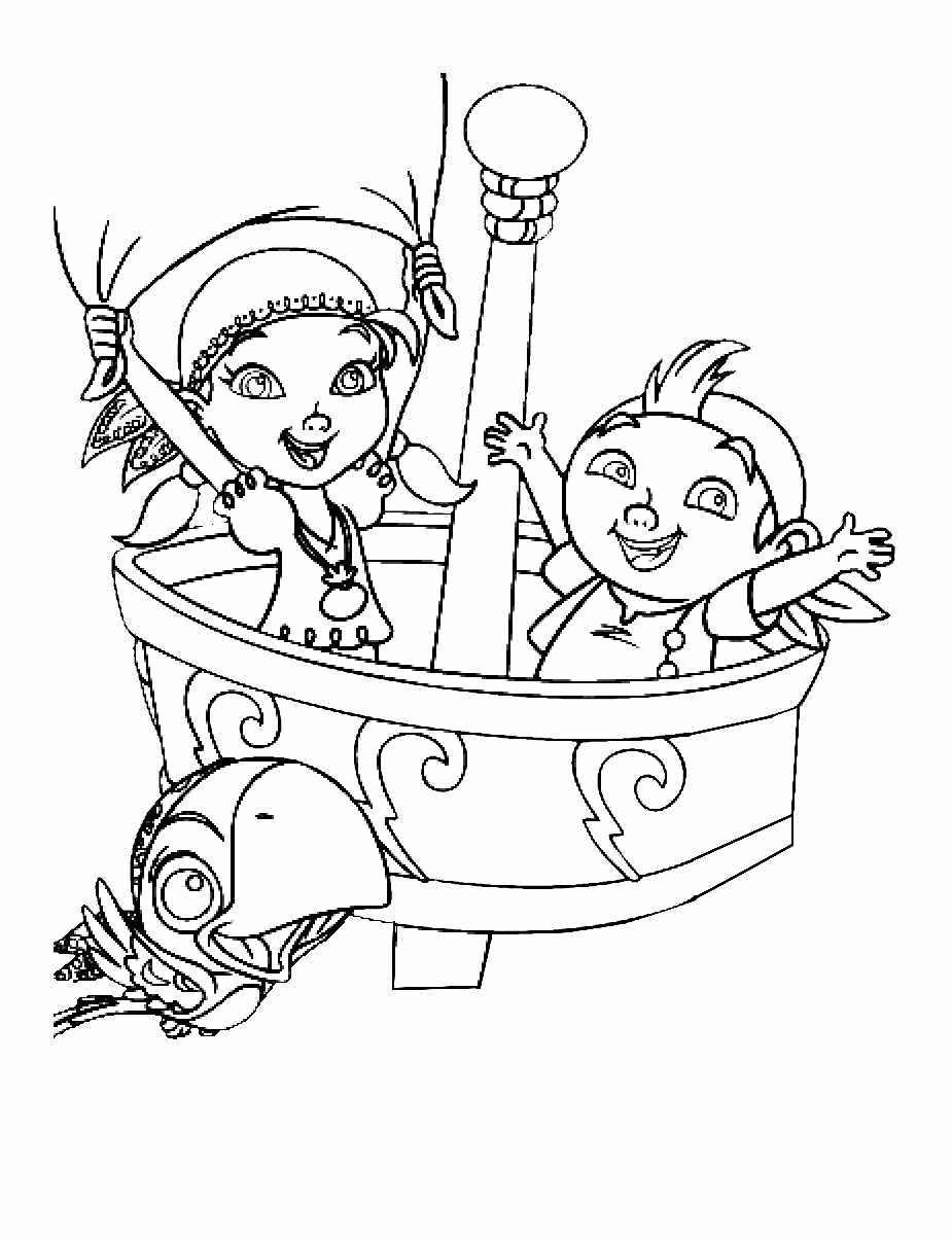 Dessin à colorier: Jake et les Pirates du Pays imaginaire (Dessins Animés) #42282 - Coloriages à Imprimer Gratuits