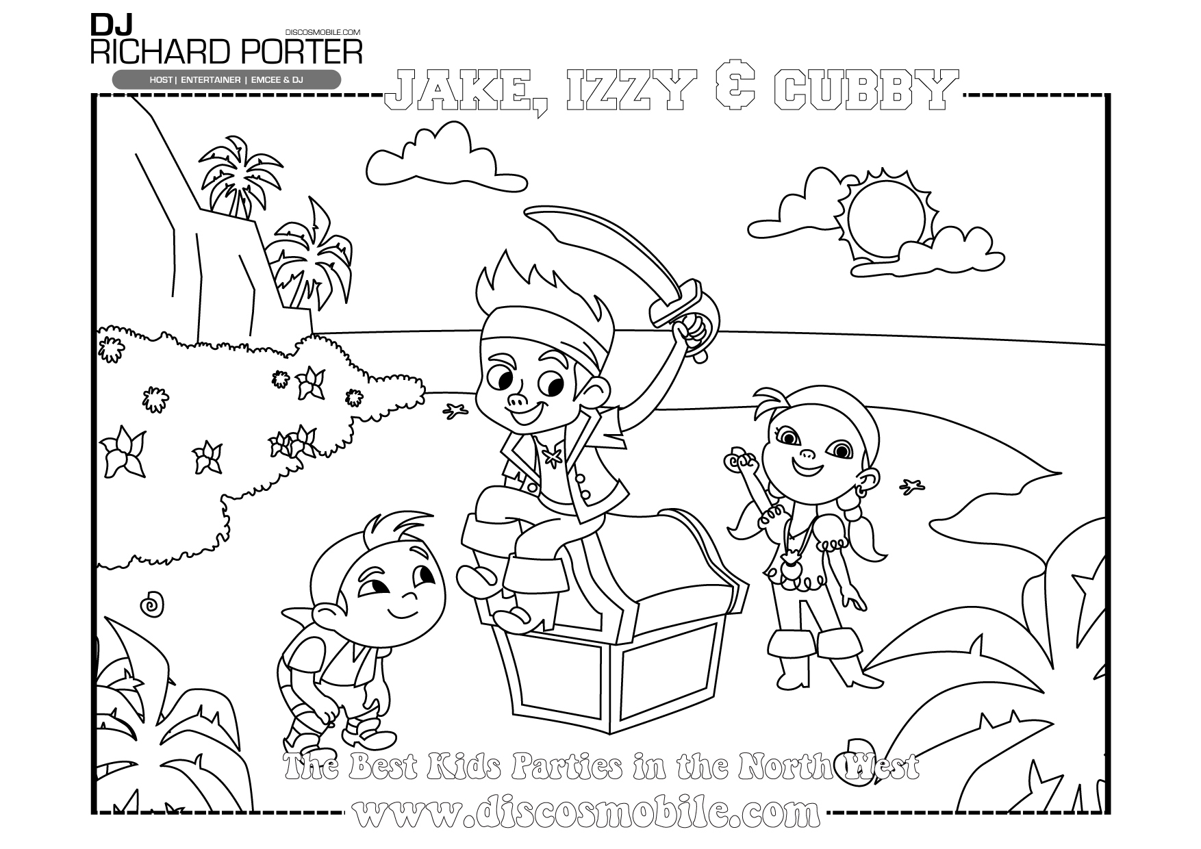 Dessin à colorier: Jake et les Pirates du Pays imaginaire (Dessins Animés) #42513 - Coloriages à Imprimer Gratuits