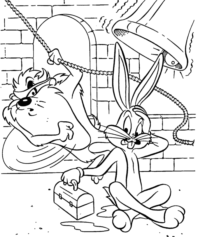 Dessin à colorier: Looney Tunes (Dessins Animés) #39215 - Coloriages à Imprimer Gratuits