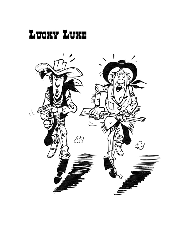 Dessin à colorier: Lucky Luke (Dessins Animés) #25524 - Coloriages à Imprimer Gratuits