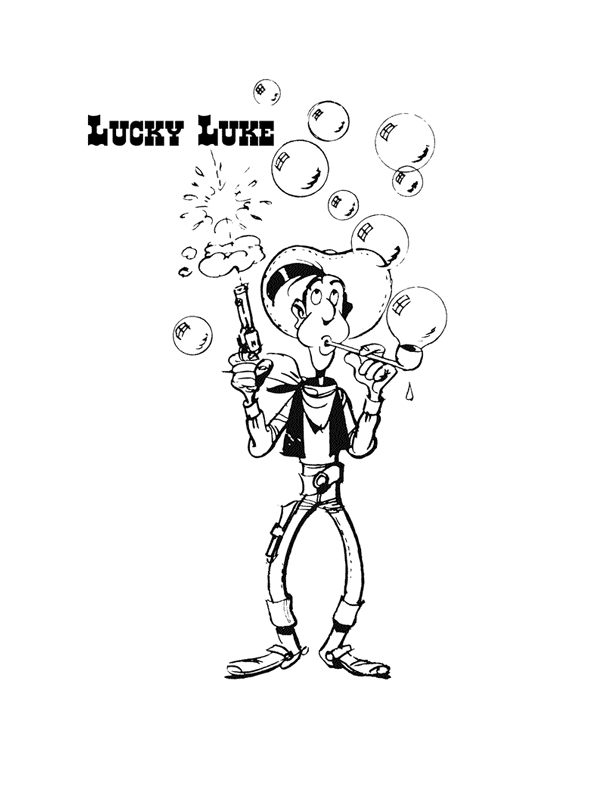 Dessin à colorier: Lucky Luke (Dessins Animés) #25614 - Coloriages à Imprimer Gratuits
