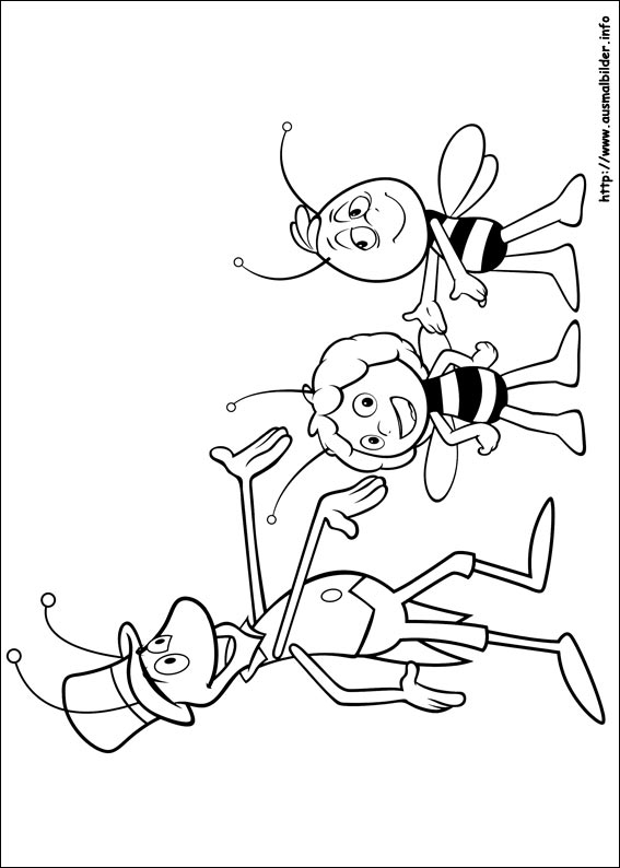 Dessin à colorier: Maya l'abeille (Dessins Animés) #28391 - Coloriages à Imprimer Gratuits