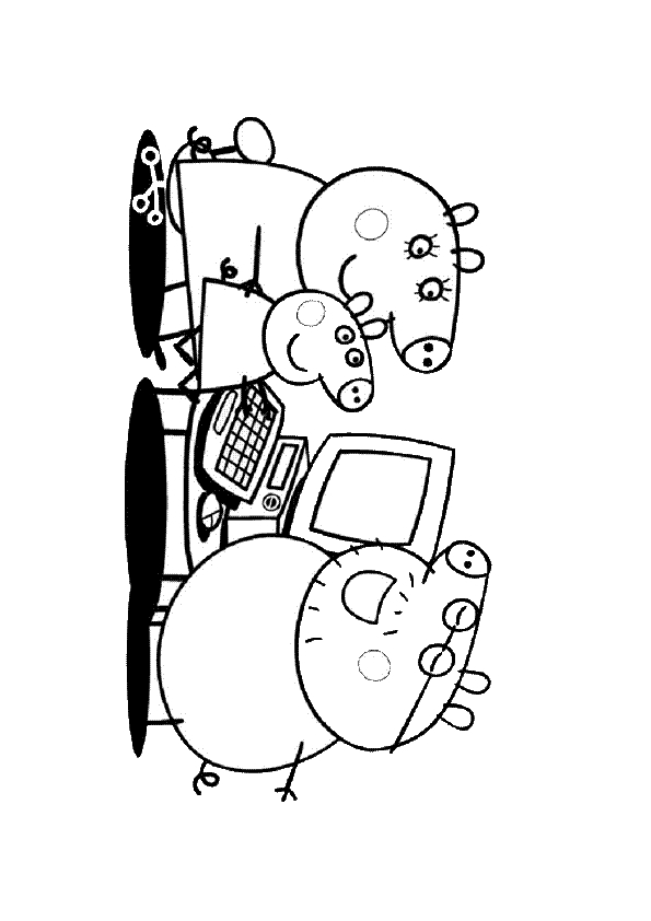 Dessin à colorier: Peppa Pig (Dessins Animés) #43986 - Coloriages à Imprimer Gratuits