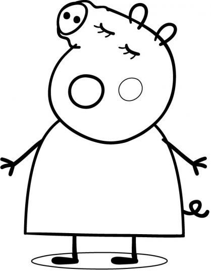 Dessin à colorier: Peppa Pig (Dessins Animés) #44067 - Coloriages à Imprimer Gratuits
