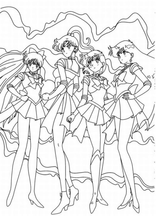 Dessin à colorier: Sailor Moon (Dessins Animés) #50272 - Coloriages à Imprimer Gratuits