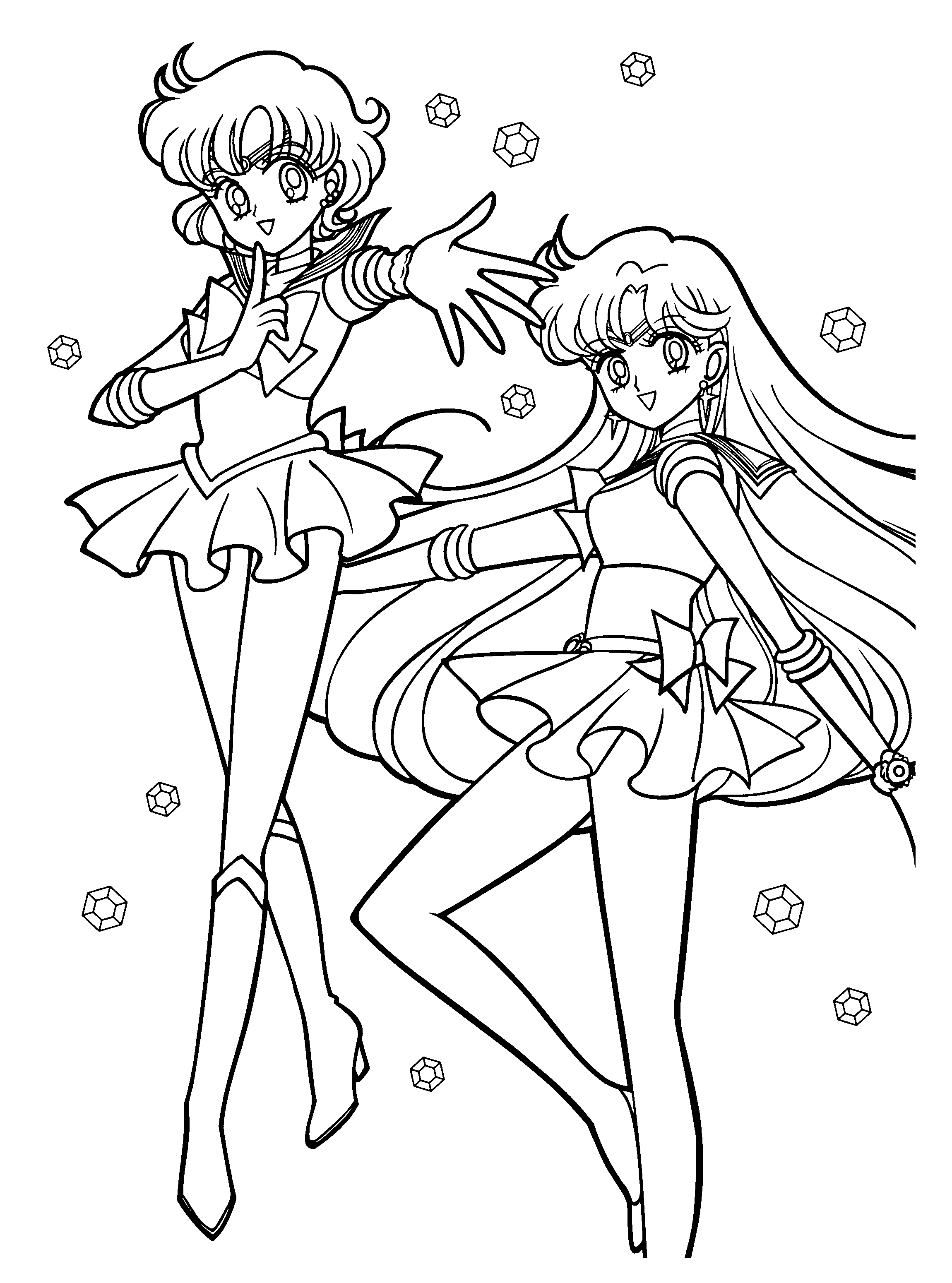 Dessin à colorier: Sailor Moon (Dessins Animés) #50346 - Coloriages à Imprimer Gratuits