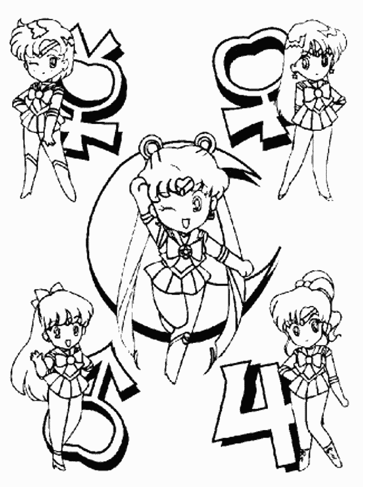 Dessin à colorier: Sailor Moon (Dessins Animés) #50374 - Coloriages à Imprimer Gratuits