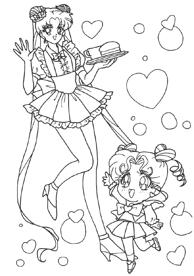 Dessin à colorier: Sailor Moon (Dessins Animés) #50377 - Coloriages à Imprimer Gratuits