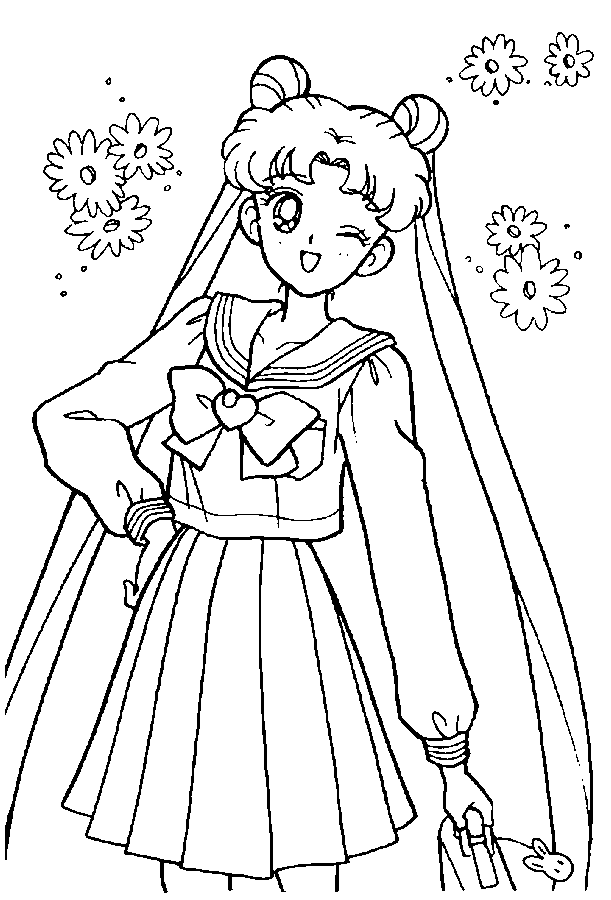 Dessin à colorier: Sailor Moon (Dessins Animés) #50406 - Coloriages à Imprimer Gratuits