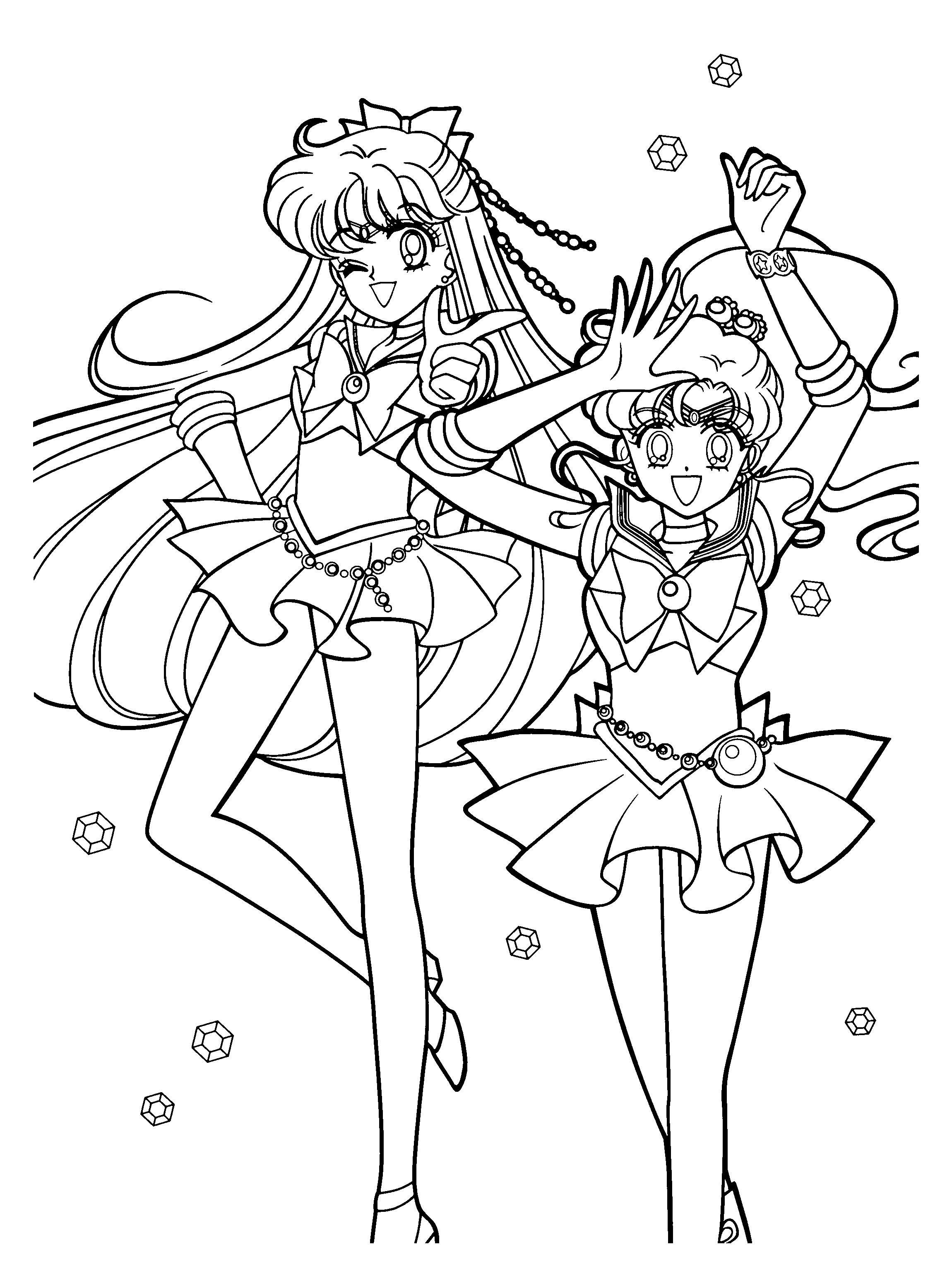 Dessin à colorier: Sailor Moon (Dessins Animés) #50417 - Coloriages à Imprimer Gratuits
